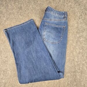 OAT New York Jeans Womens 10/30 Blue Wide Leg Cloud Luxe Denim High Rise